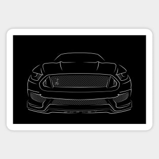 Ford GT350 Mustang - front stencil, white Magnet